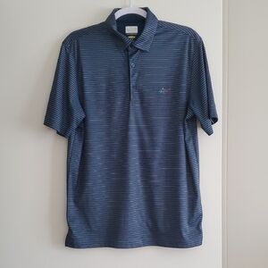Greg Norman Collection Navy Striped Polo Shirt